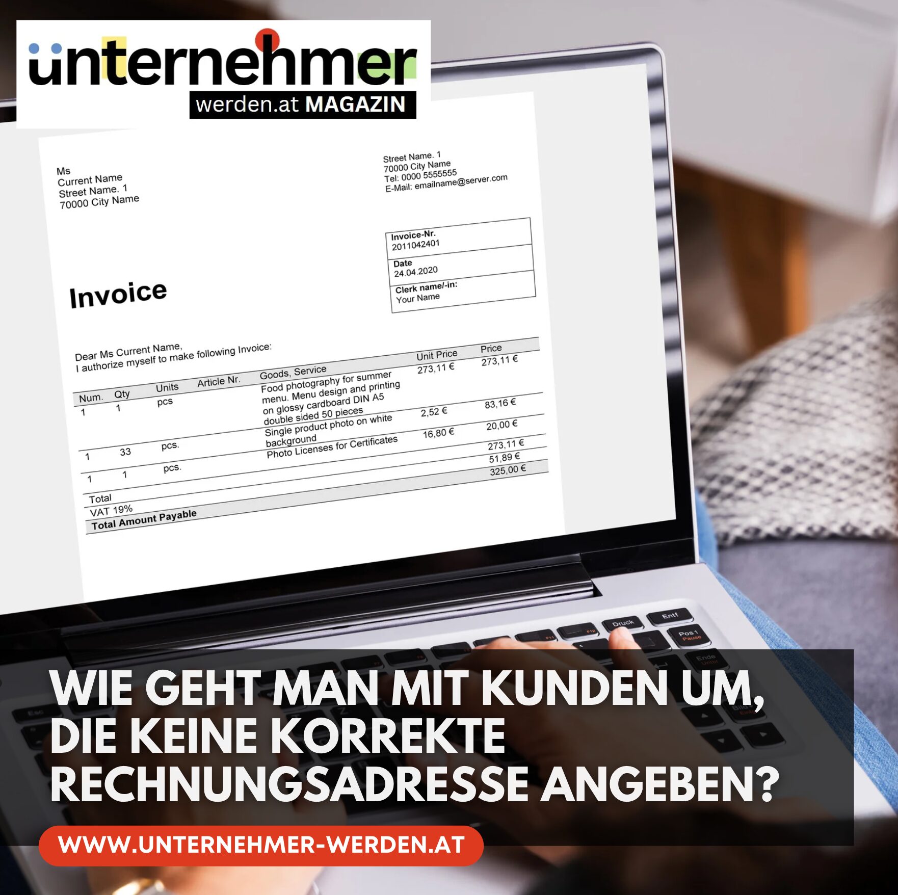 Wie geht man mit Kunden um, die keine korrekte Rechnungsadresse angeben?