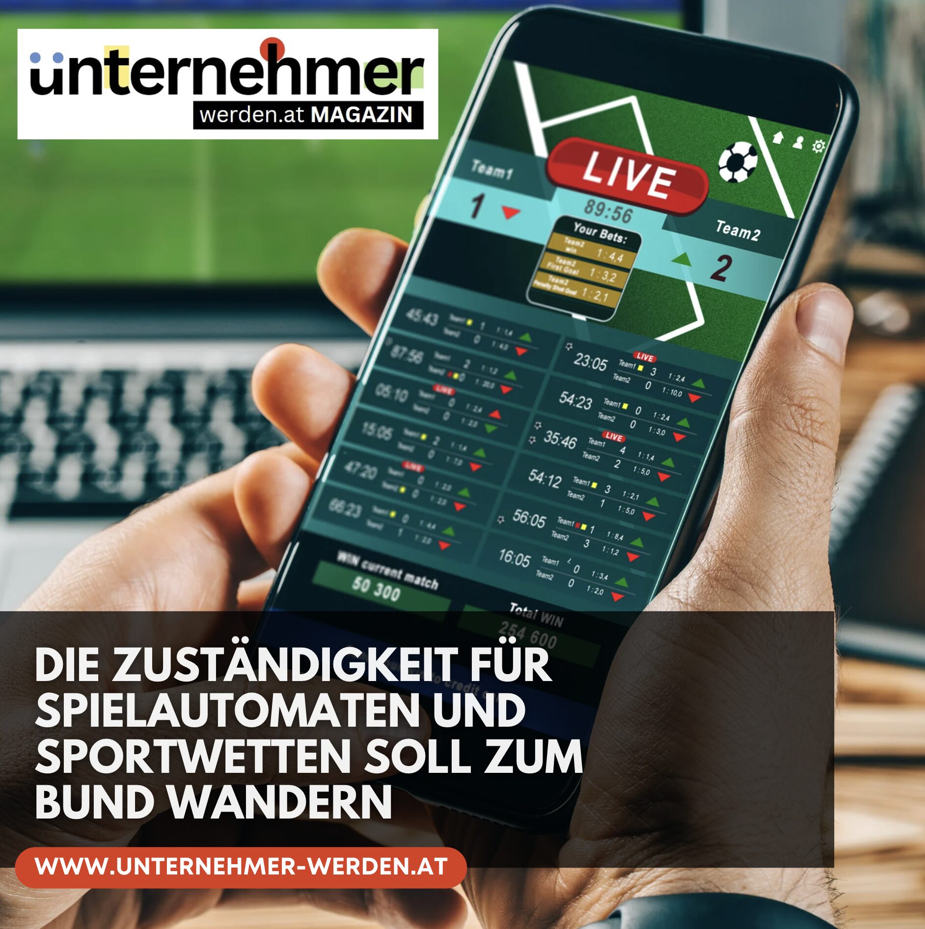 Die Zuständigkeit für Spielautomaten und Sportwetten soll zum Bund wandern Die Zuständigkeit für Spielautomaten und Sportwetten soll zum Bund wandern