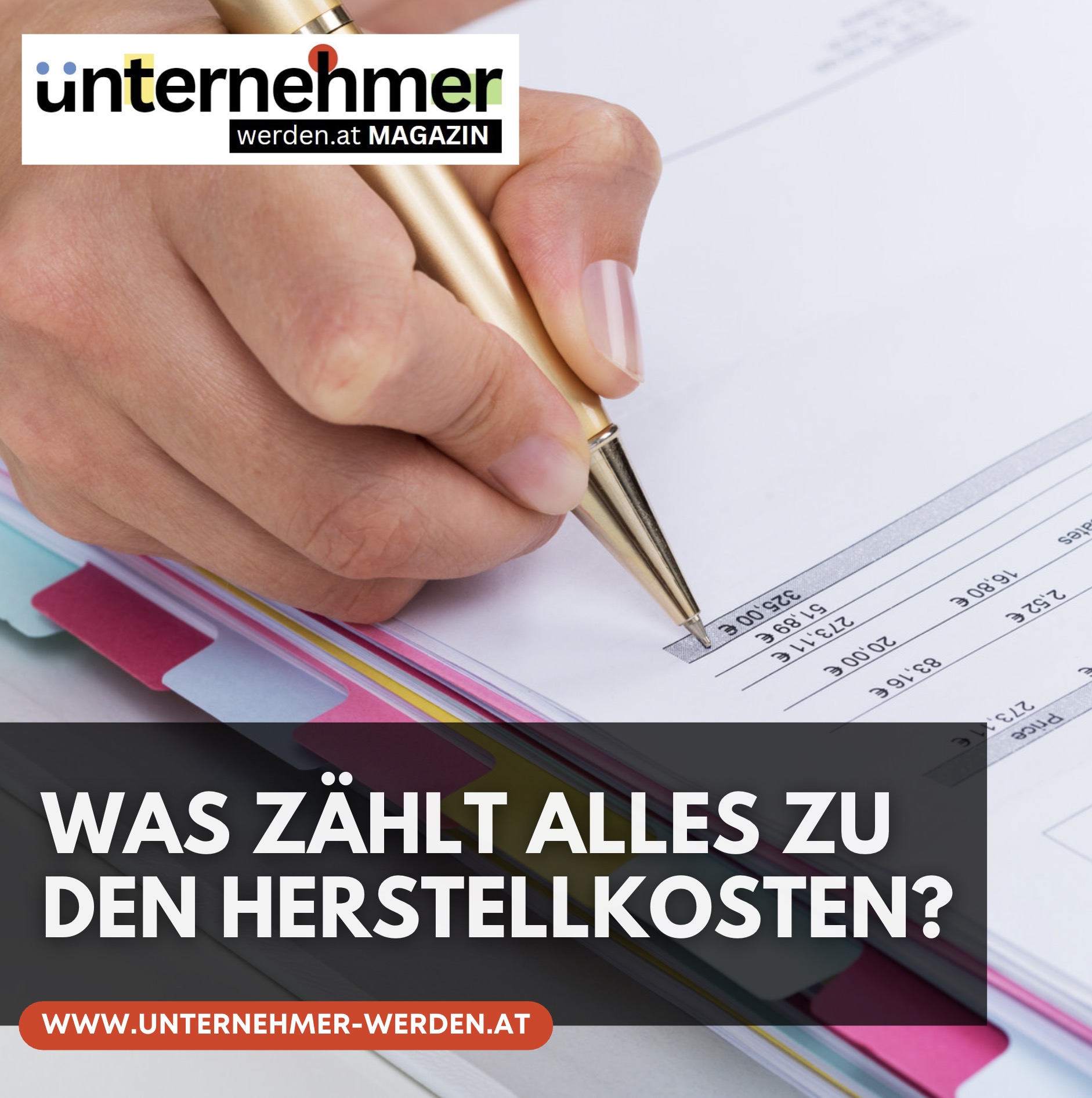 Was zählt alles zu den Herstellkosten? Was zählt alles zu den Herstellkosten?